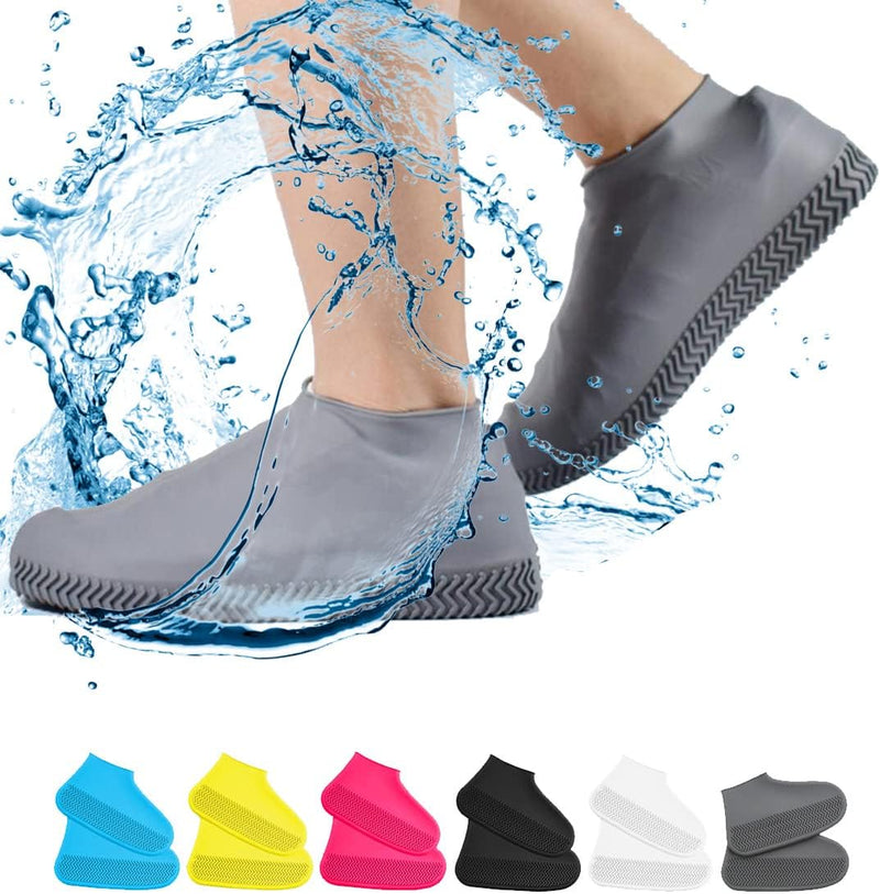 Latex Waterproof Shoe Covers Outdoor Boots Non Slip Reusable Stretch Foot  Cover | eBay